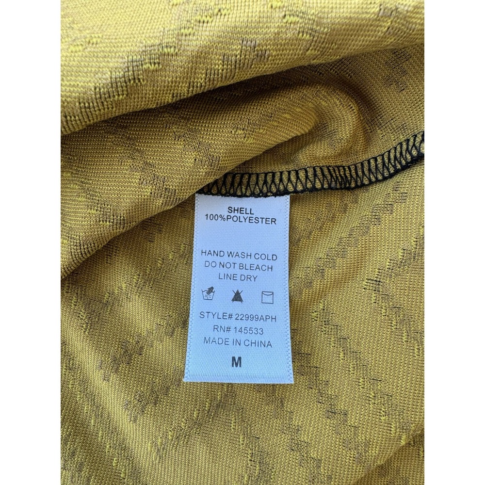 Women's Herringbone Mod Blouse Textured Knit Anthropologie Black Yellow Size M - Picture 9 of 9